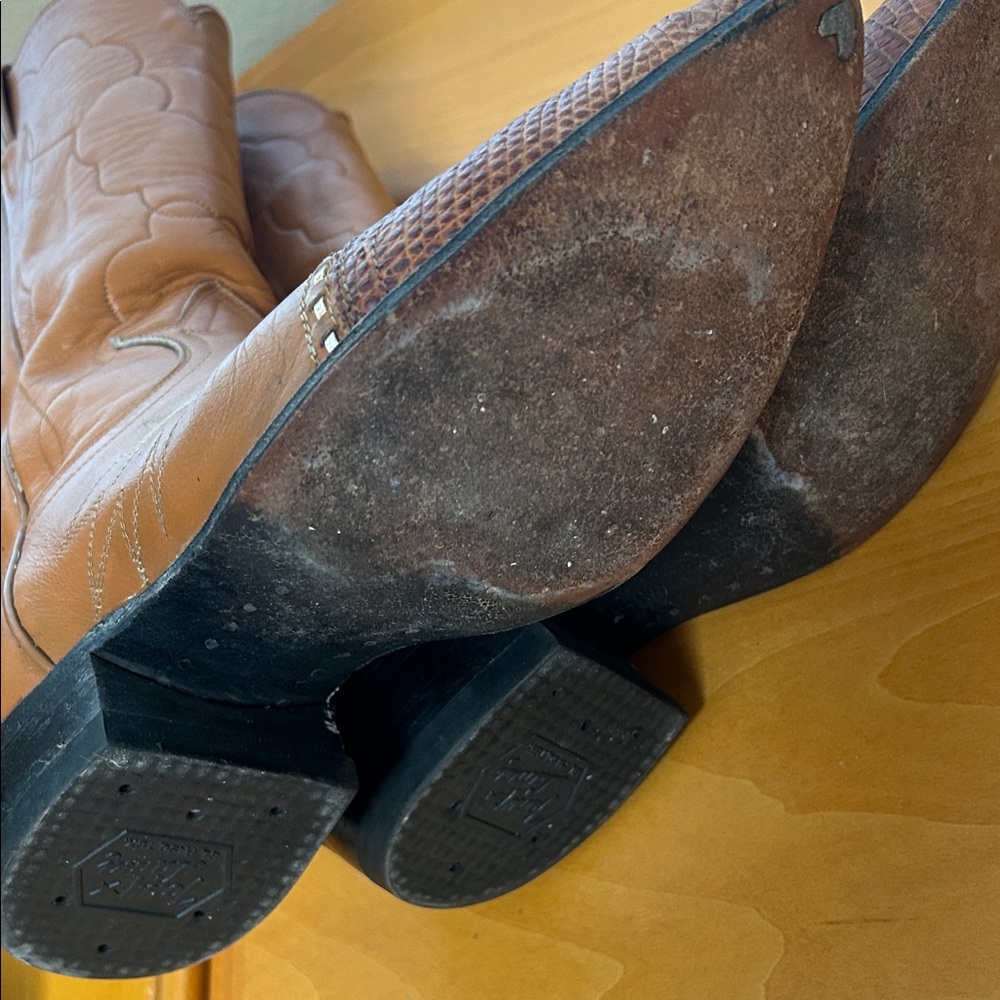 1960’s Tony Lama Lizard tip pee wee Cowboy Boots 7.5 - Picture 8 of 11